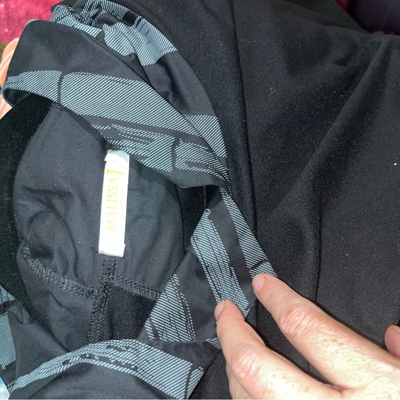 Malissa J Black Tunic Hoodie Top Abstract Art Bamboo Print Oversized large L Xl - Picture 10 of 11